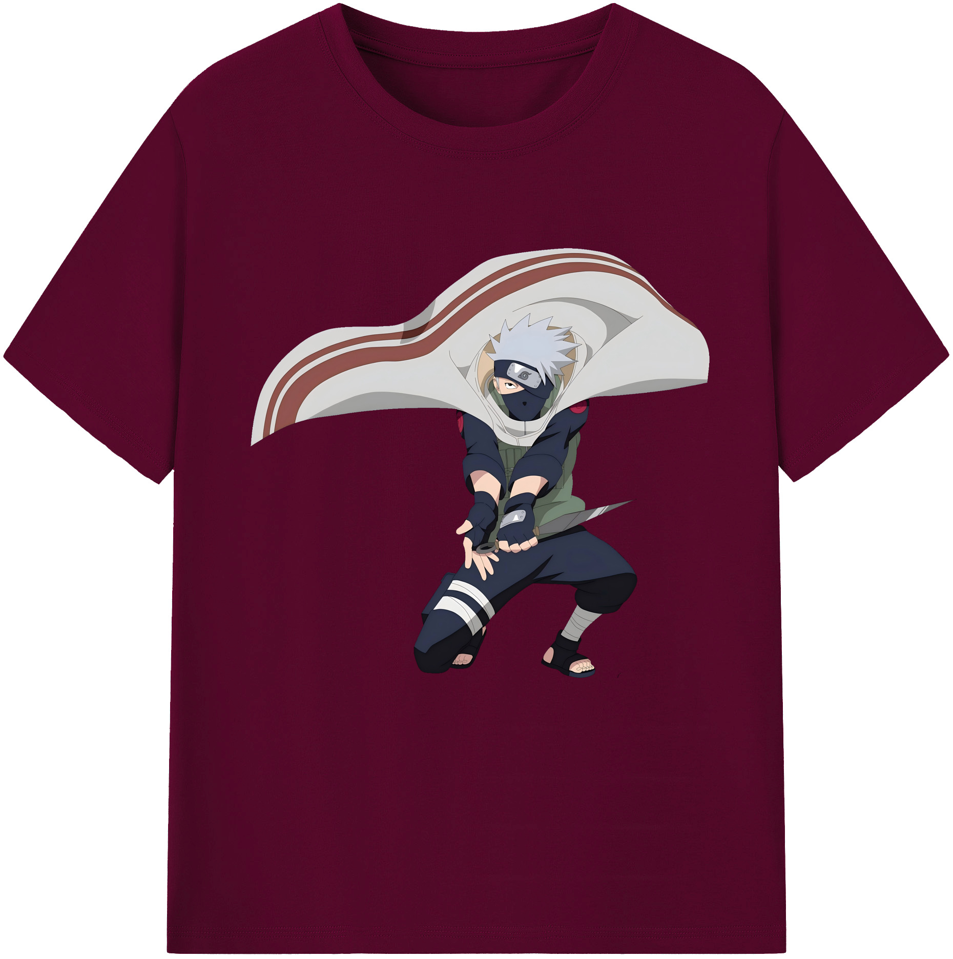 （画像用） NARUTO -ナルト- はたけ カカシ Hatake Kakashi レディースカジュアルプリントTシャツ（綿100％）